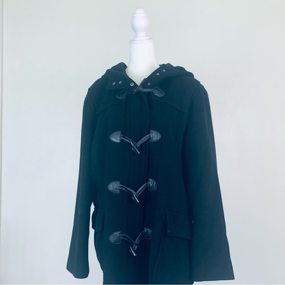 Phistic Long Black Wool & Cashmere Coat - Picture 2 of 8
